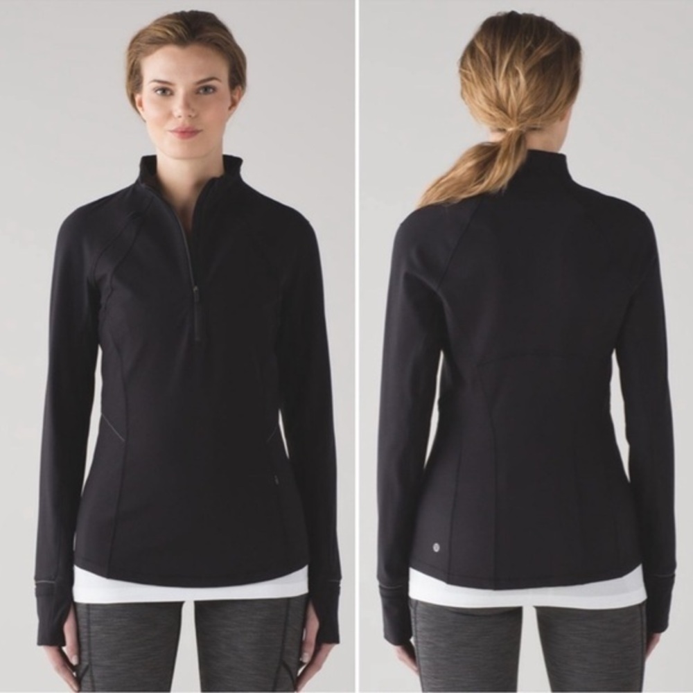 Lululemon Fresh Tracks 1/2 Zip Pullover Black Size 6